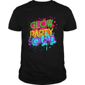 Awesome Glow Party Squadneon Effect Group  Shirt